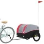 Black and red iron bicycle trailer 45 kg by , Bicycle trailers - Ref: Foro24-94132, Price: 75,26 €, Discount: %