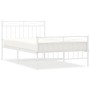 Metallbettgestell mit Kopf- und Fußteil weiß 107x203 cm von , Betten und Lattenroste - Ref: Foro24-373754, Preis: 79,09 €, Ra...