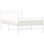 Metallbettgestell mit Kopf- und Fußteil weiß 107x203 cm von , Betten und Lattenroste - Ref: Foro24-373754, Preis: 79,09 €, Ra...