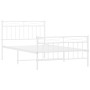 Estructura cama metal con cabecero y pie cama blanca 107x203 cm de , Camas y somieres - Ref: Foro24-373754, Precio: 79,01 €, ...