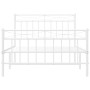 Metallbettgestell mit Kopf- und Fußteil weiß 107x203 cm von , Betten und Lattenroste - Ref: Foro24-373754, Preis: 79,09 €, Ra...