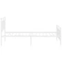 Metal bed frame with headboard and footboard white 107x203 cm by , Beds and slatted bases - Ref: Foro24-373754, Price: 77,90 ...