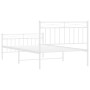 Metallbettgestell mit Kopf- und Fußteil weiß 107x203 cm von , Betten und Lattenroste - Ref: Foro24-373754, Preis: 79,09 €, Ra...