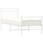 Metallbettgestell mit Kopf- und Fußteil weiß 80x200 cm von , Betten und Lattenroste - Ref: Foro24-373749, Preis: 70,54 €, Rab...