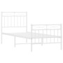 Metallbettgestell mit Kopf- und Fußteil weiß 80x200 cm von , Betten und Lattenroste - Ref: Foro24-373749, Preis: 70,54 €, Rab...