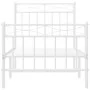 Metallbettgestell mit Kopf- und Fußteil weiß 80x200 cm von , Betten und Lattenroste - Ref: Foro24-373749, Preis: 67,24 €, Rab...