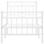 Metallbettgestell mit Kopf- und Fußteil weiß 80x200 cm von , Betten und Lattenroste - Ref: Foro24-373749, Preis: 70,54 €, Rab...