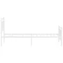 Metal bed frame with headboard and footboard white 80x200 cm by , Beds and slatted bases - Ref: Foro24-373749, Price: 67,24 €...