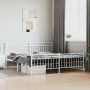 Estructura cama metal con cabecero y pie cama blanco 183x213 cm de , Camas y somieres - Ref: Foro24-373763, Precio: 123,70 €,...