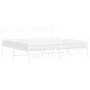 Metal bed frame with headboard and footboard white 183x213 cm by , Beds and slatted bases - Ref: Foro24-373763, Price: 121,93...