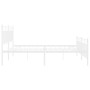 Metallbettgestell mit Kopf- und Fußteil weiß 183x213 cm von , Betten und Lattenroste - Ref: Foro24-373763, Preis: 123,80 €, R...