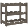 Wine rack for 12 bottles solid gray pine wood by , Wine racks - Ref: Foro24-373377, Price: 23,21 €, Discount: %