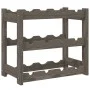 Wine rack for 12 bottles solid gray pine wood by , Wine racks - Ref: Foro24-373377, Price: 22,75 €, Discount: %