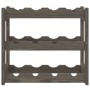 Wine rack for 12 bottles solid gray pine wood by , Wine racks - Ref: Foro24-373377, Price: 23,21 €, Discount: %