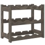 Wine rack for 12 bottles solid gray pine wood by , Wine racks - Ref: Foro24-373377, Price: 23,21 €, Discount: %