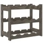 Wine rack for 12 bottles solid gray pine wood by , Wine racks - Ref: Foro24-373377, Price: 22,75 €, Discount: %