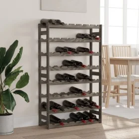 Wine rack for 56 bottles solid gray pine wood by , Wine racks - Ref: Foro24-373382, Price: 54,90 €, Discount: %