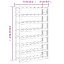 Weinregal für 56 Flaschen aus massivem grauem Kiefernholz von , Weinregale - Ref: Foro24-373382, Preis: 53,65 €, Rabatt: %