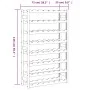 Wine rack for 56 bottles solid gray pine wood by , Wine racks - Ref: Foro24-373382, Price: 54,90 €, Discount: %