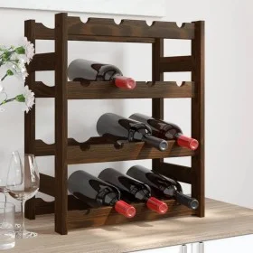 Wine rack for 16 bottles solid brown pine wood by , Wine racks - Ref: Foro24-373389, Price: 26,40 €, Discount: %