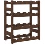 Wine rack for 16 bottles solid brown pine wood by , Wine racks - Ref: Foro24-373389, Price: 26,08 €, Discount: %