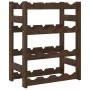 Wine rack for 16 bottles solid brown pine wood by , Wine racks - Ref: Foro24-373389, Price: 26,40 €, Discount: %