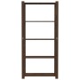 Estantería de 5 niveles madera maciza pino marrón 80x38x170 cm de , Estanterías industriales - Ref: Foro24-373396, Precio: 74...