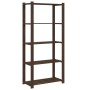 Estantería de 5 niveles madera maciza pino marrón 80x38x170 cm de , Estanterías industriales - Ref: Foro24-373396, Precio: 79...