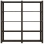 5-stufiges Regal aus massivem schwarzem Kiefernholz, 170 x 38 x 170 cm von , Industrieregale - Ref: Foro24-373406, Preis: 99,...