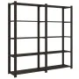Estantería de 5 niveles madera maciza pino negro 170x38x170 cm de , Estanterías industriales - Ref: Foro24-373406, Precio: 98...