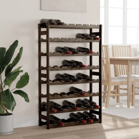 Wine rack for 56 bottles solid black pine wood by , Wine racks - Ref: Foro24-373404, Price: 60,39 €, Discount: %