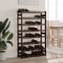 Wine rack for 56 bottles solid black pine wood by , Wine racks - Ref: Foro24-373404, Price: 56,36 €, Discount: %