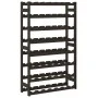 Wine rack for 56 bottles solid black pine wood by , Wine racks - Ref: Foro24-373404, Price: 60,39 €, Discount: %