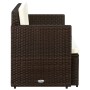 Sofá de jardín 2 plazas con cojines ratán sintético marrón by vidaXL, Outdoor sofas - Ref: Foro24-44178, Price: 187,26 €, Dis...