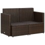 Sofá de jardín 2 plazas con cojines ratán sintético marrón by vidaXL, Outdoor sofas - Ref: Foro24-44178, Price: 187,26 €, Dis...