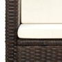 Zweiplätziges Gartensofa mit braunen Kunststoff-Rattan-Kissen. von vidaXL, Outdoor-Sofas - Ref: Foro24-44178, Preis: 187,26 €...
