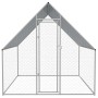 Hühnerstallkäfig aus verzinktem Stahl für den Außenbereich, 2 x 2 x 1,92 m von vidaXL, Käfige und Lebensräume für Kleintiere ...