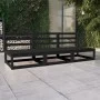 3-Sitzer-Gartensofa aus massivem Kiefernholz schwarz von , Outdoor-Sofas - Ref: Foro24-3075303, Preis: 207,26 €, Rabatt: %