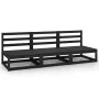 3-Sitzer-Gartensofa aus massivem Kiefernholz schwarz von , Outdoor-Sofas - Ref: Foro24-3075303, Preis: 207,26 €, Rabatt: %