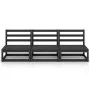 3-Sitzer-Gartensofa aus massivem Kiefernholz schwarz von , Outdoor-Sofas - Ref: Foro24-3075303, Preis: 207,26 €, Rabatt: %