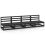 Sofá de jardín 4 plazas negro madera maciza de pino de , Sofás de exterior - Ref: Foro24-3075343, Precio: 252,70 €, Descuento: %