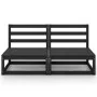 2-Sitzer-Gartensofa aus massivem Kiefernholz schwarz von , Outdoor-Sofas - Ref: Foro24-3075233, Preis: 129,02 €, Rabatt: %