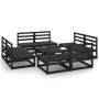 9-teiliges Gartenmöbel-Set schwarzes Holz Kiefernholz von , Gartensets - Ref: Foro24-3075278, Preis: 599,57 €, Rabatt: %