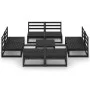9-teiliges Gartenmöbel-Set schwarzes Holz Kiefernholz von , Gartensets - Ref: Foro24-3075278, Preis: 591,22 €, Rabatt: %