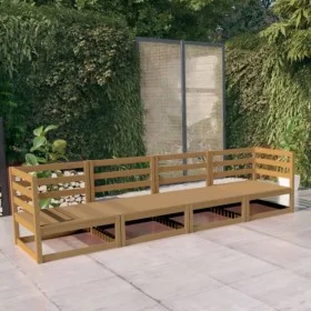 4-Sitzer honigbraunes Gartensofa aus massivem Kiefernholz von , Outdoor-Sofas - Ref: Foro24-3075362, Preis: 247,23 €, Rabatt: %