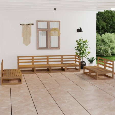 Muebles de jardín 8 piezas marrón miel madera madera de pino de , Conjuntos de jardín - Ref: Foro24-3075432, Precio: 520,08 €...