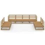 Muebles de jardín 8 piezas marrón miel madera madera de pino de , Conjuntos de jardín - Ref: Foro24-3075432, Precio: 513,37 €...