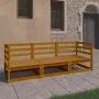 3-seater honey brown garden sofa made of solid pine wood by , Outdoor sofas - Ref: Foro24-3075322, Price: 199,40 €, Discount: %