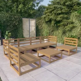 Gartenmöbel 7 Stück honigbraunes massives Kiefernholz von , Gartensets - Ref: Foro24-3075407, Preis: 461,66 €, Rabatt: %