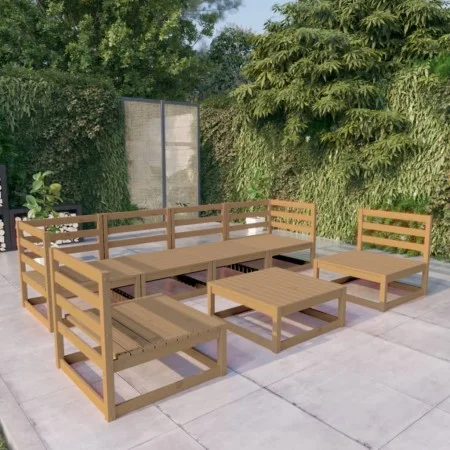 Gartenmöbel 7 Stück honigbraunes massives Kiefernholz von , Gartensets - Ref: Foro24-3075407, Preis: 461,66 €, Rabatt: %